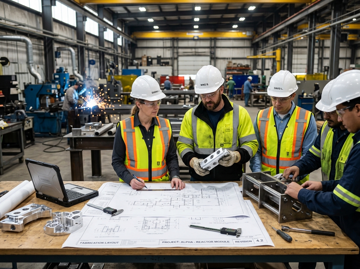 Industrial engineering fabrication and welding services workshop